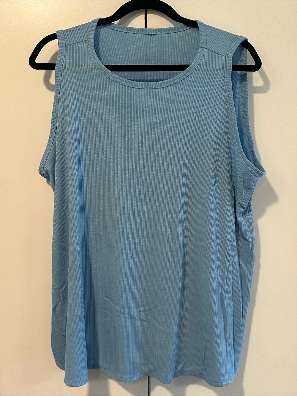 Old Navy Luxe 2x Soft Ribbed Sleeveless Tank Top - Light blue
